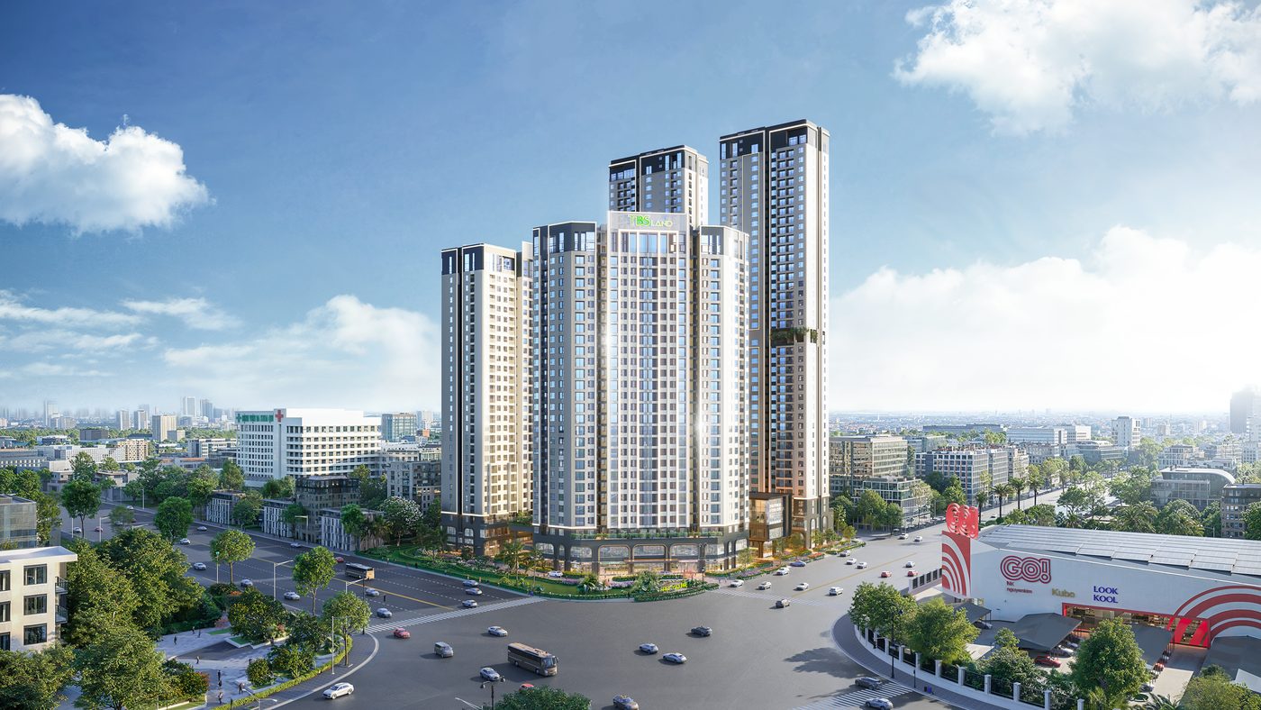 Phối cảnh mặt tiền Green Skyline
